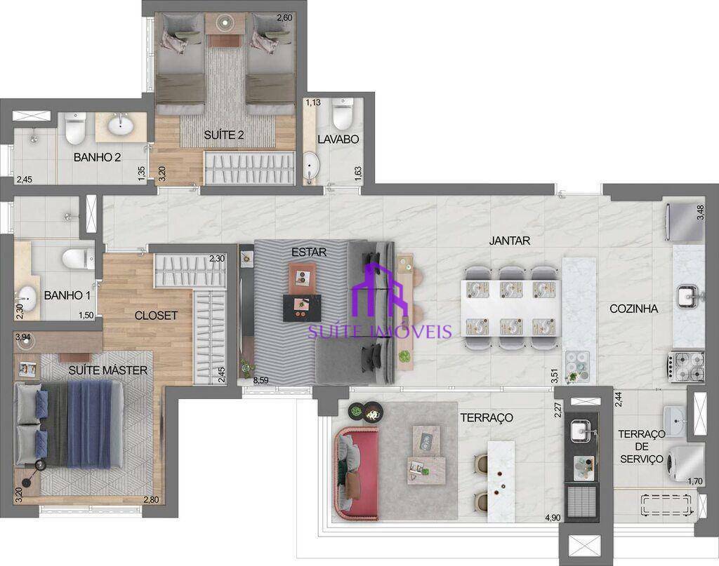 Apartamento à venda com 4 quartos, 145m² - Foto 10