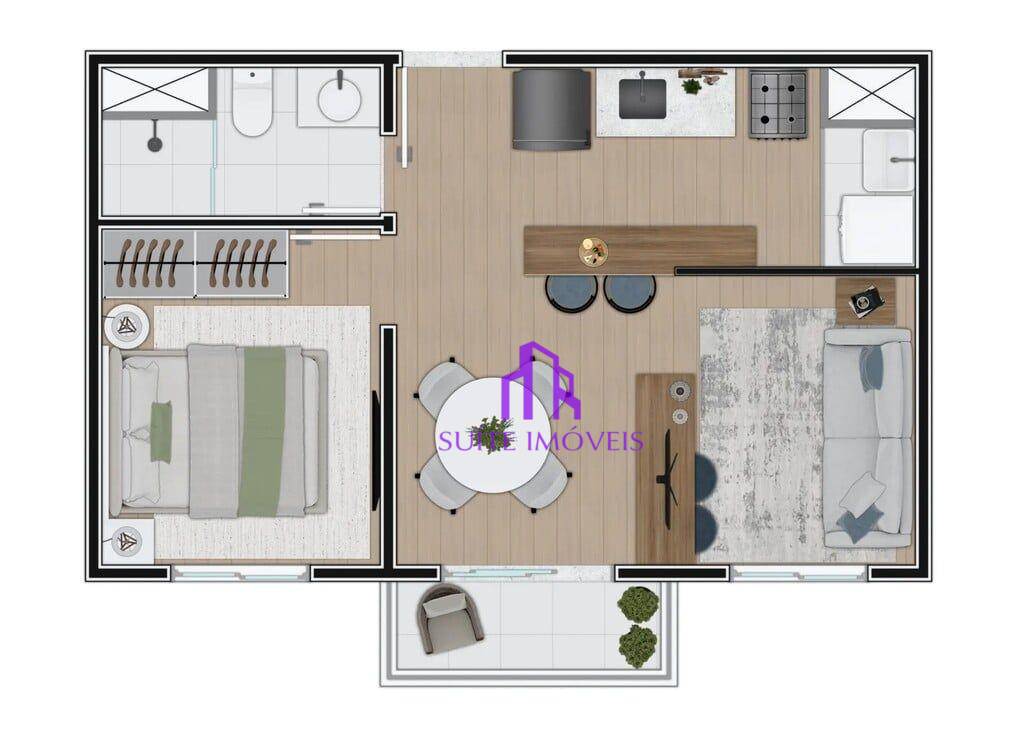 Apartamento à venda com 2 quartos, 35m² - Foto 6