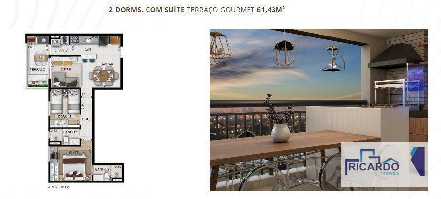 Apartamento à venda com 2 quartos, 61m² - Foto 3