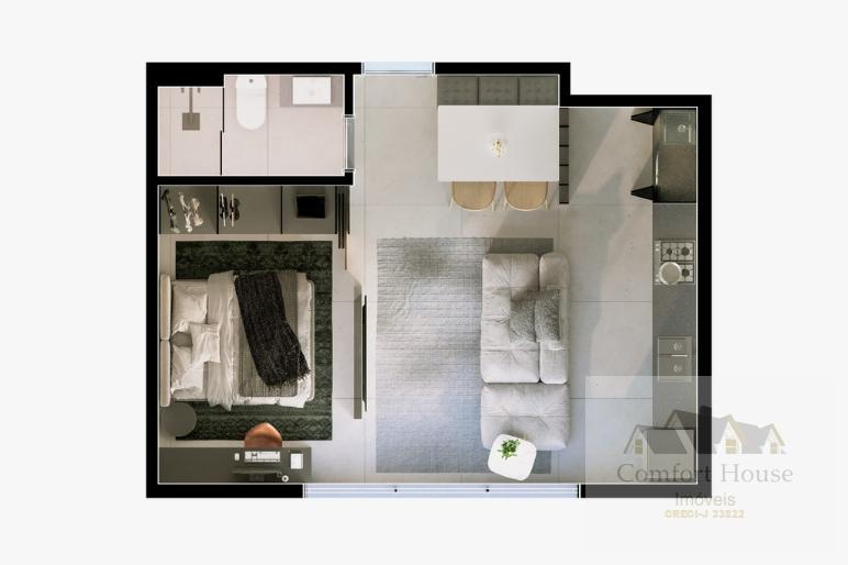 Apartamento à venda com 1 quarto, 37m² - Foto 7