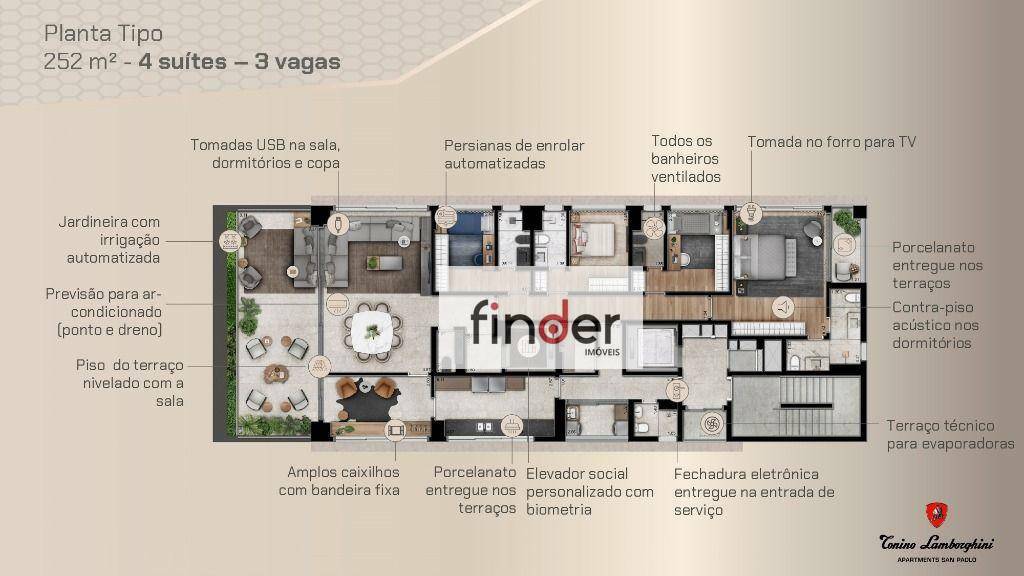 Apartamento à venda com 4 quartos, 252m² - Foto 12