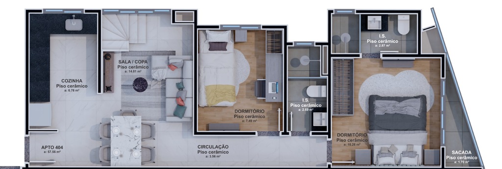 Apartamento à venda com 2 quartos, 57m² - Foto 19