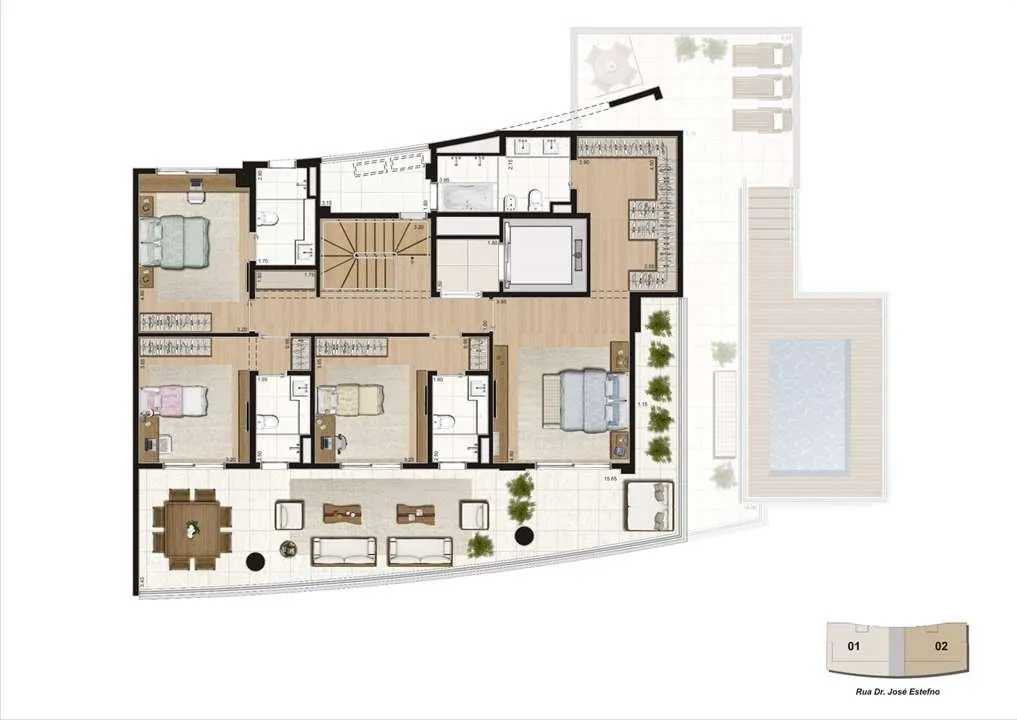 Apartamento à venda com 4 quartos, 460m² - Foto 3