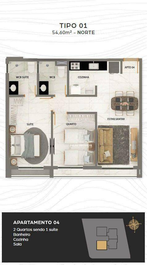 Apartamento à venda com 2 quartos, 56m² - Foto 9