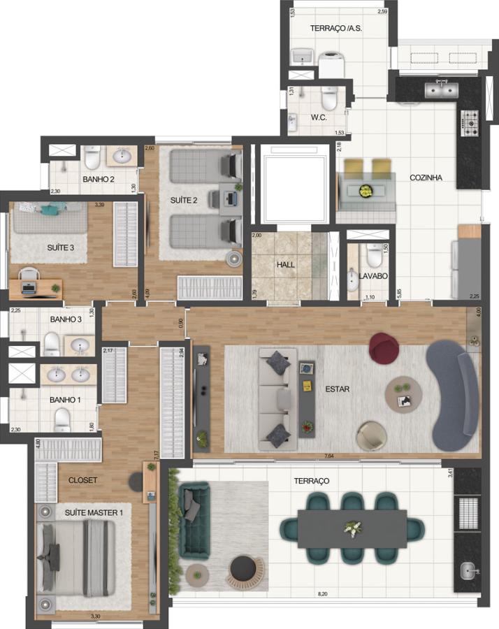 Apartamento à venda com 4 quartos, 163316m² - Foto 20