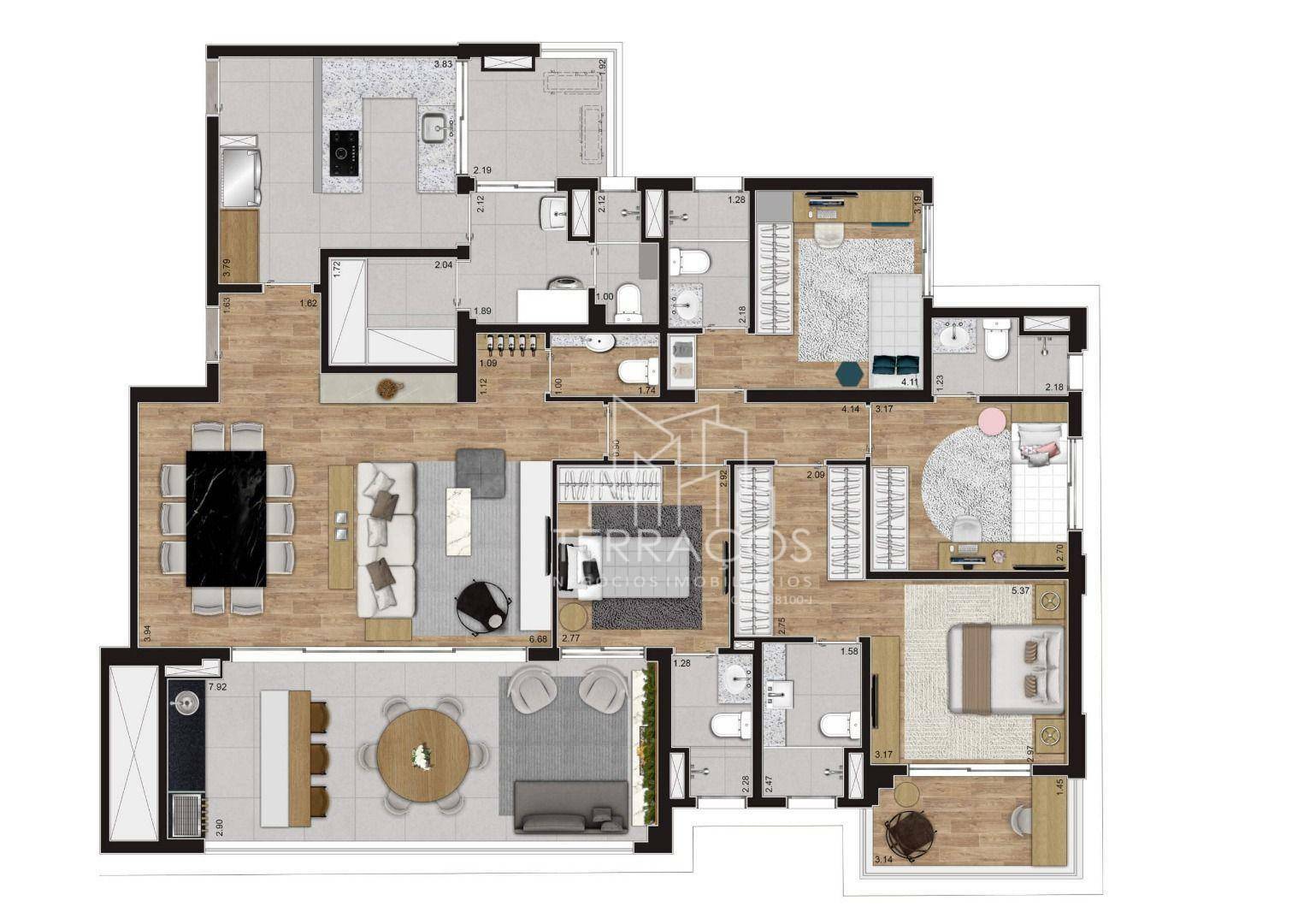 Apartamento à venda com 4 quartos, 175m² - Foto 24