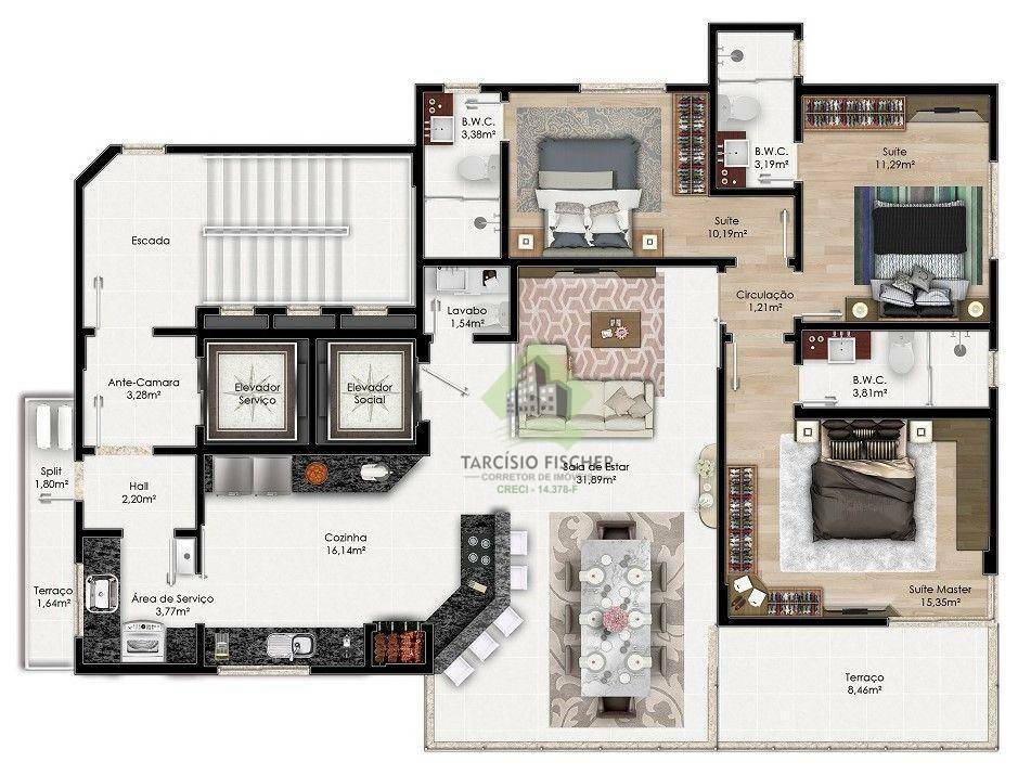 Apartamento à venda com 3 quartos, 249m² - Foto 22