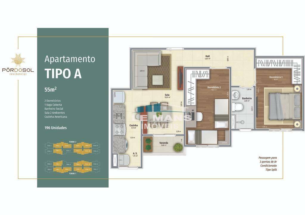 Apartamento à venda com 2 quartos, 55m² - Foto 48