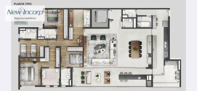 Apartamento à venda com 4 quartos, 250m² - Foto 2