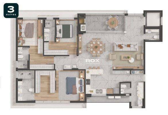 Apartamento à venda com 3 quartos, 213m² - Foto 5