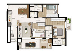 Apartamento à venda com 3 quartos, 103m² - Foto 2