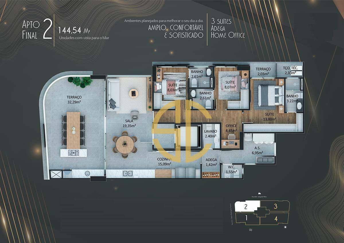 Apartamento à venda com 3 quartos, 144m² - Foto 15