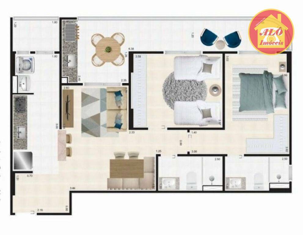 Apartamento à venda com 2 quartos, 80m² - Foto 10