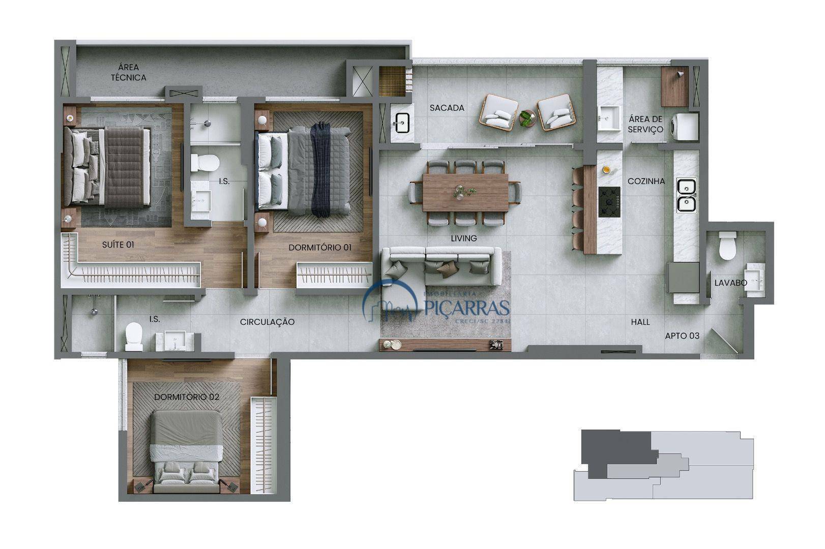 Apartamento à venda com 3 quartos, 120m² - Foto 8