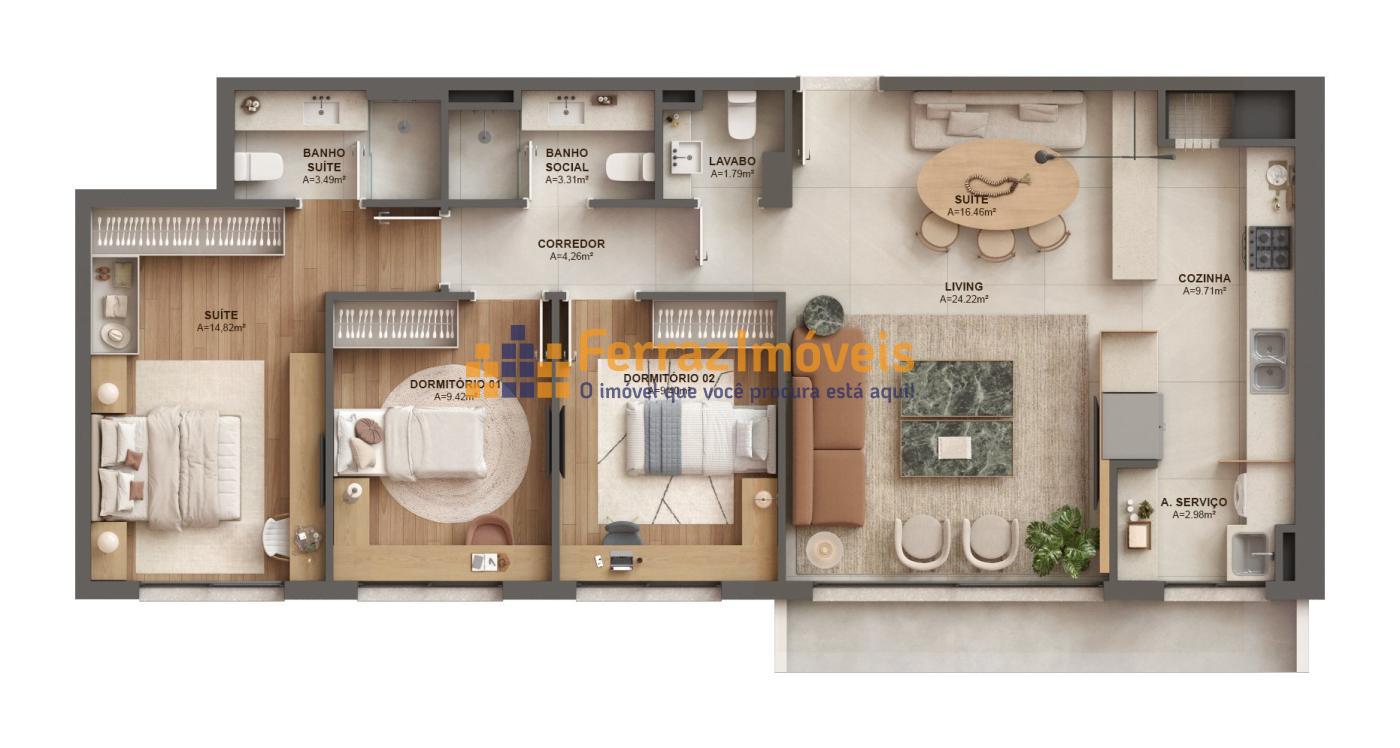 Apartamento à venda com 3 quartos, 95m² - Foto 18