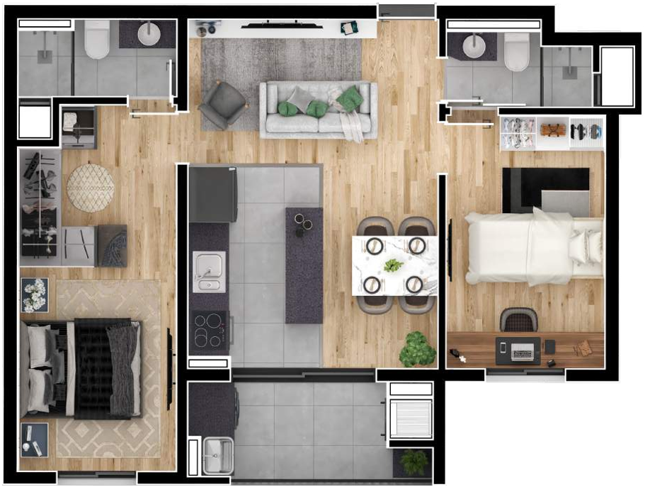 Apartamento à venda com 2 quartos, 62m² - Foto 35