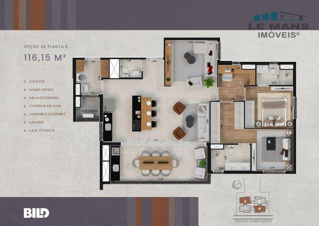 Apartamento à venda com 2 quartos, 116m² - Foto 37