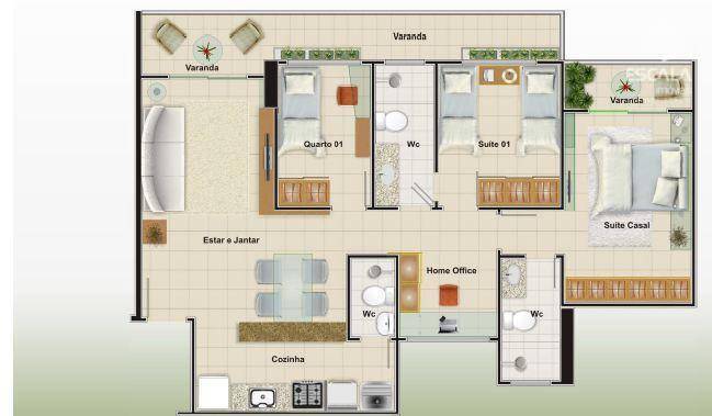 Apartamento à venda com 3 quartos, 84m² - Foto 22