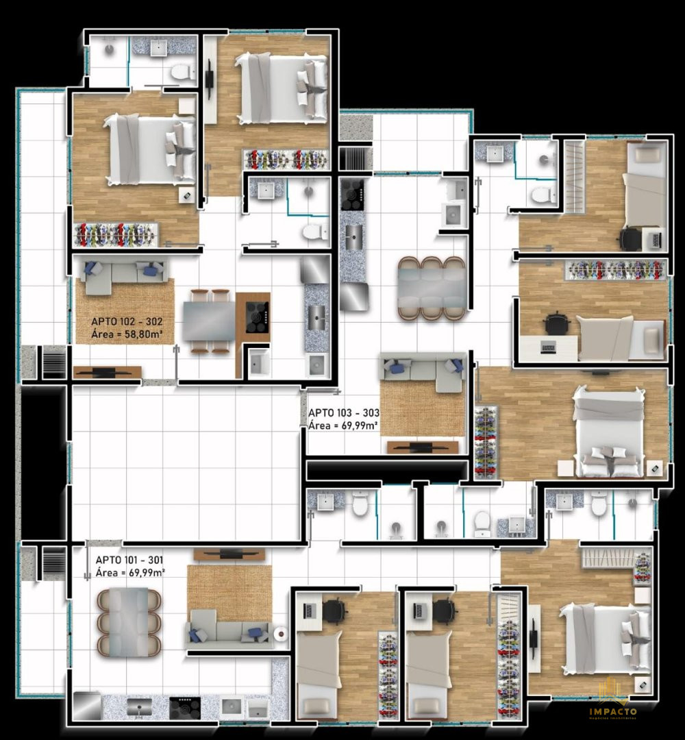 Apartamento à venda com 3 quartos, 70m² - Foto 5