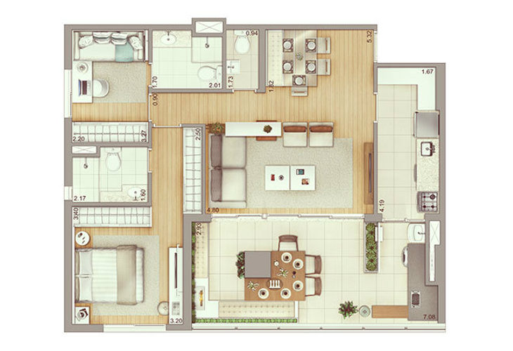 Apartamento à venda com 1 quarto, 53m² - Foto 11