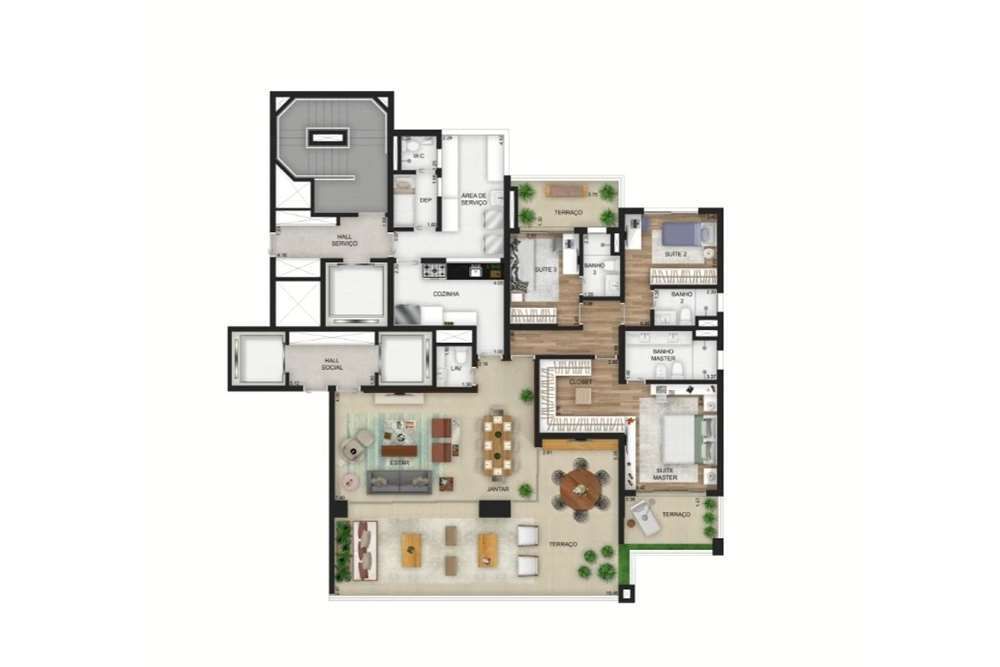 Apartamento à venda com 3 quartos, 207m² - Foto 4