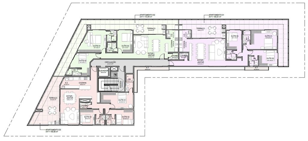 Apartamento à venda com 3 quartos, 107m² - Foto 2