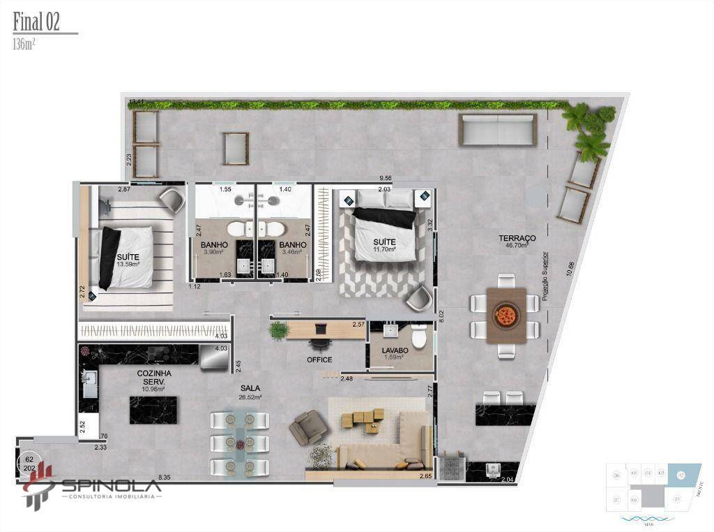 Apartamento à venda com 1 quarto, 54m² - Foto 6