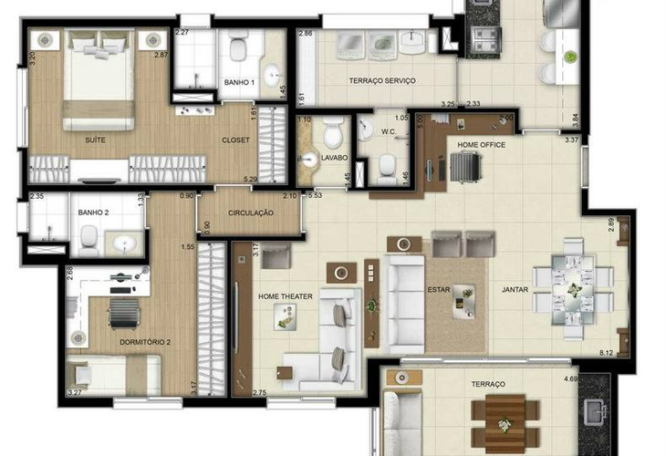 Apartamento à venda com 2 quartos, 109m² - Foto 12