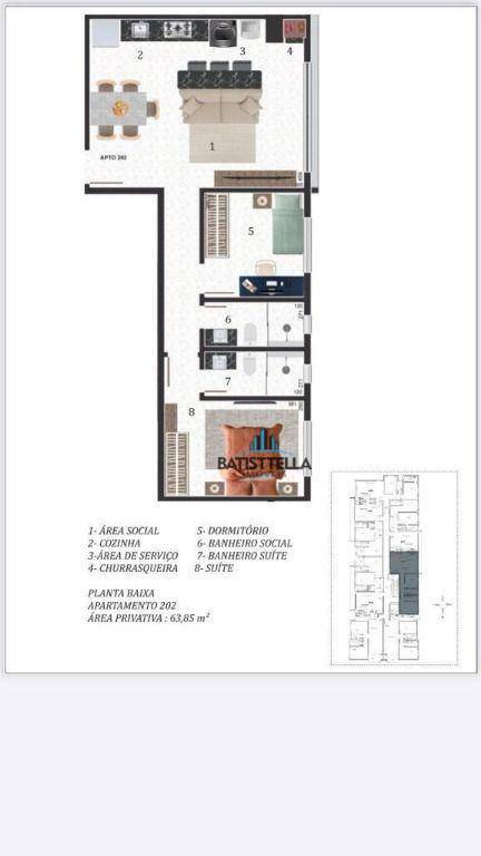 Apartamento à venda com 2 quartos, 77m² - Foto 2