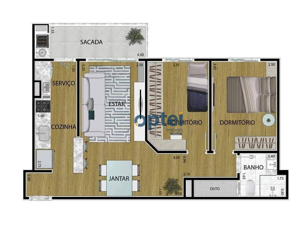 Apartamento à venda com 2 quartos, 58m² - Foto 6