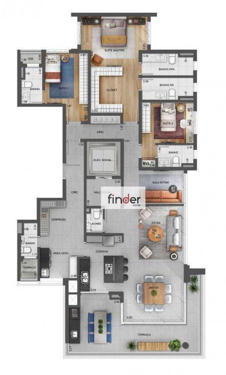 Apartamento à venda com 3 quartos, 315m² - Foto 32