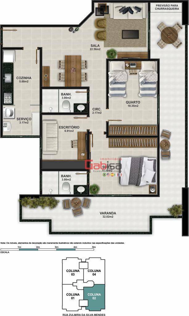 Apartamento à venda com 2 quartos, 106m² - Foto 13