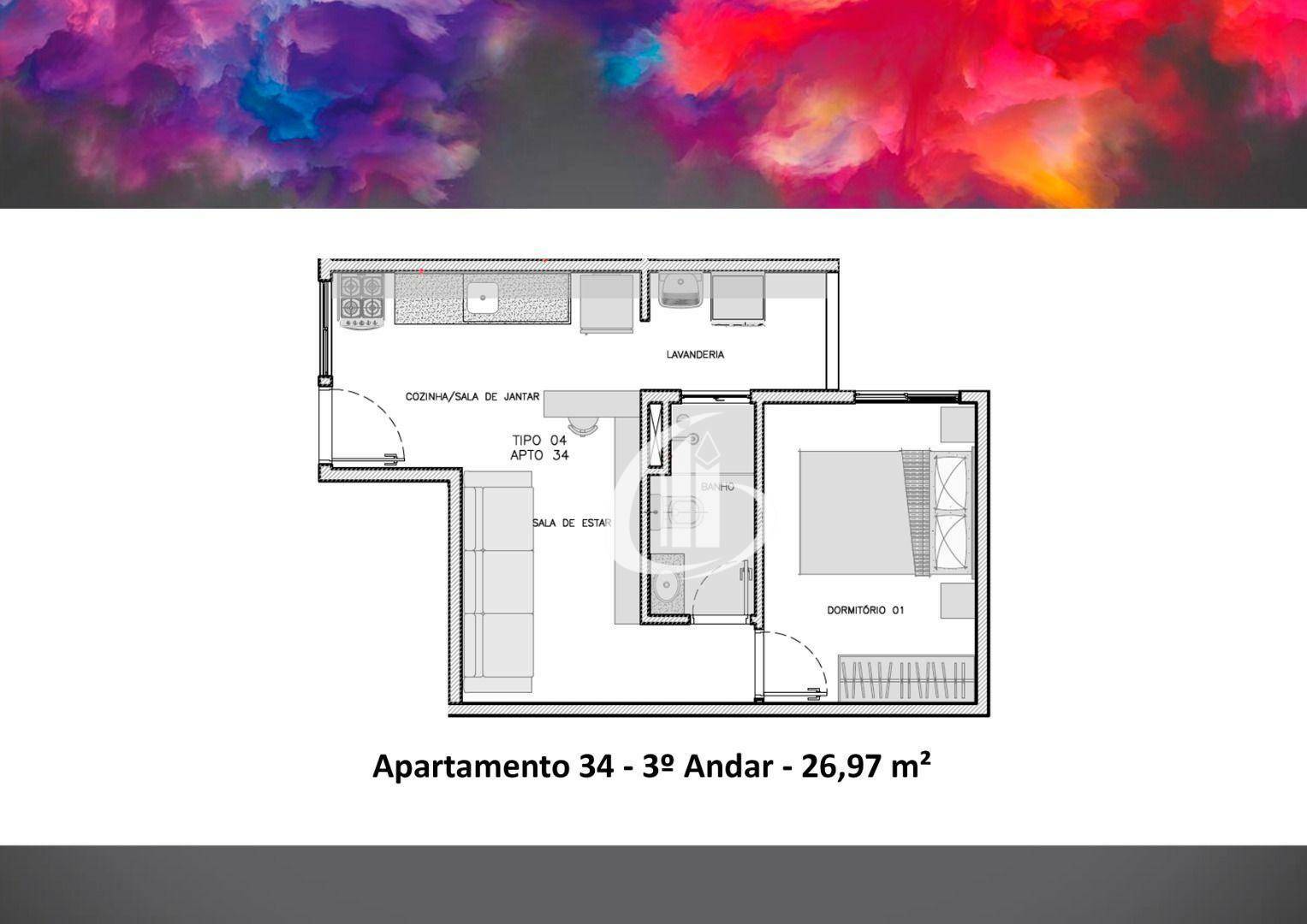 Apartamento à venda com 1 quarto, 26m² - Foto 11