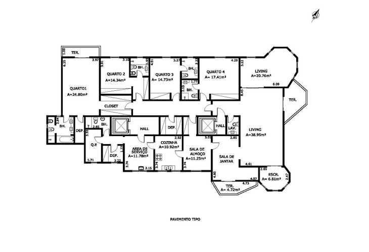 Apartamento à venda com 4 quartos, 307m² - Foto 2