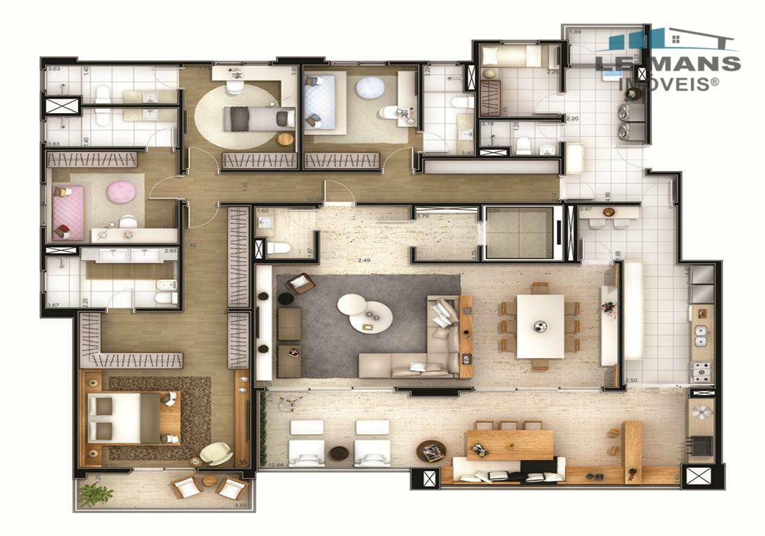 Apartamento à venda com 4 quartos, 278m² - Foto 49