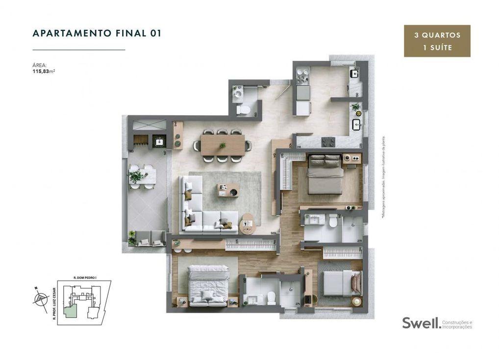 Apartamento à venda com 3 quartos, 116m² - Foto 16