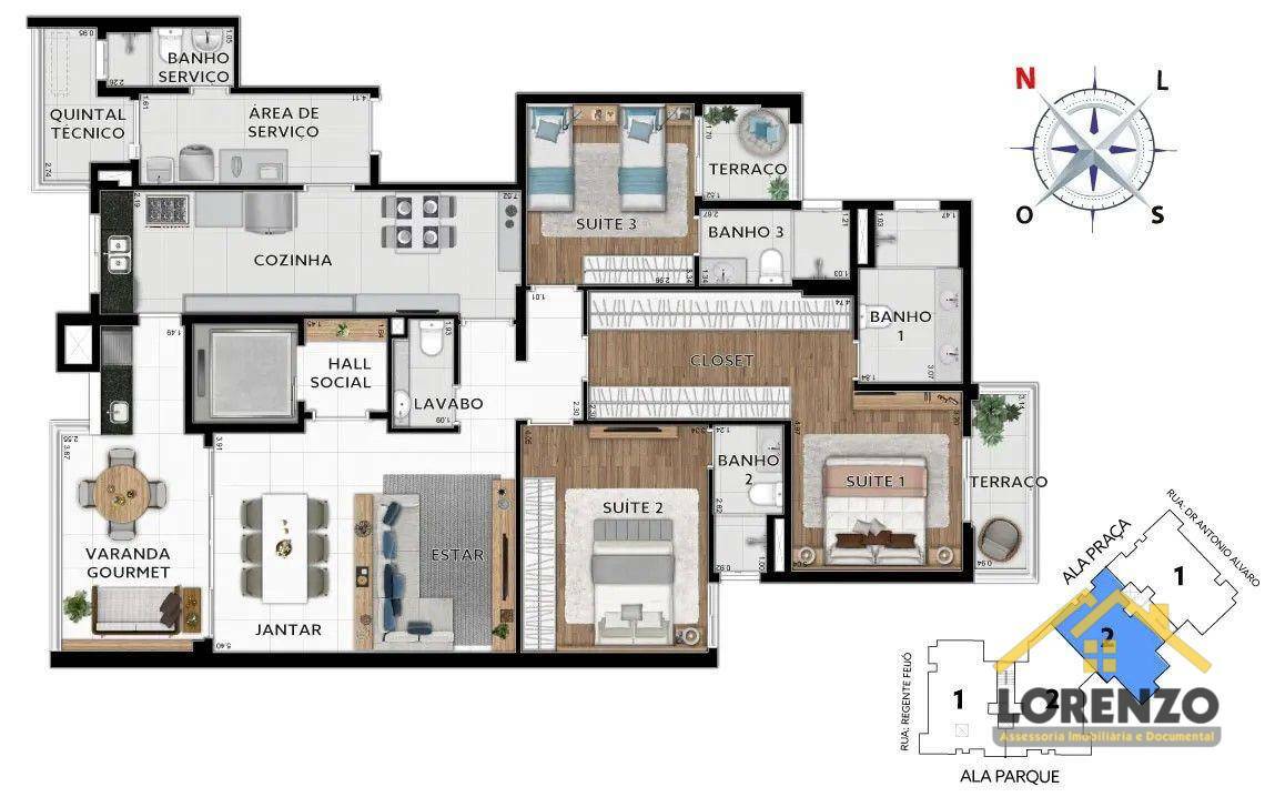 Apartamento à venda com 3 quartos, 154m² - Foto 12