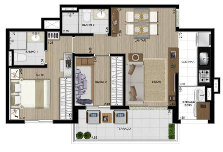 Apartamento à venda com 2 quartos, 59m² - Foto 14