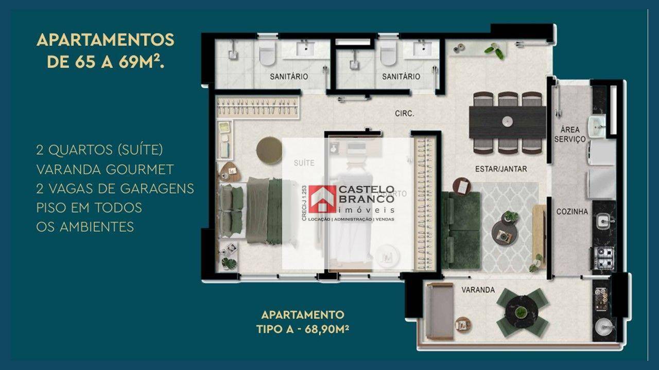 Apartamento à venda com 2 quartos, 65m² - Foto 15