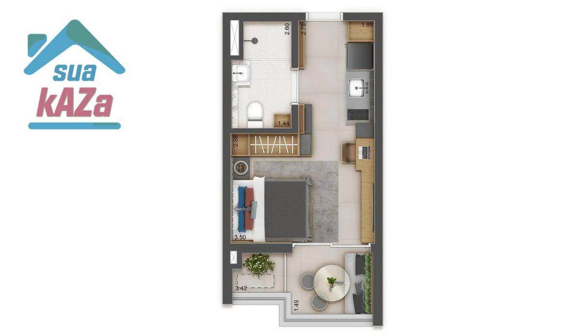 Kitnet e Studio para alugar com 1 quarto, 26m² - Foto 27