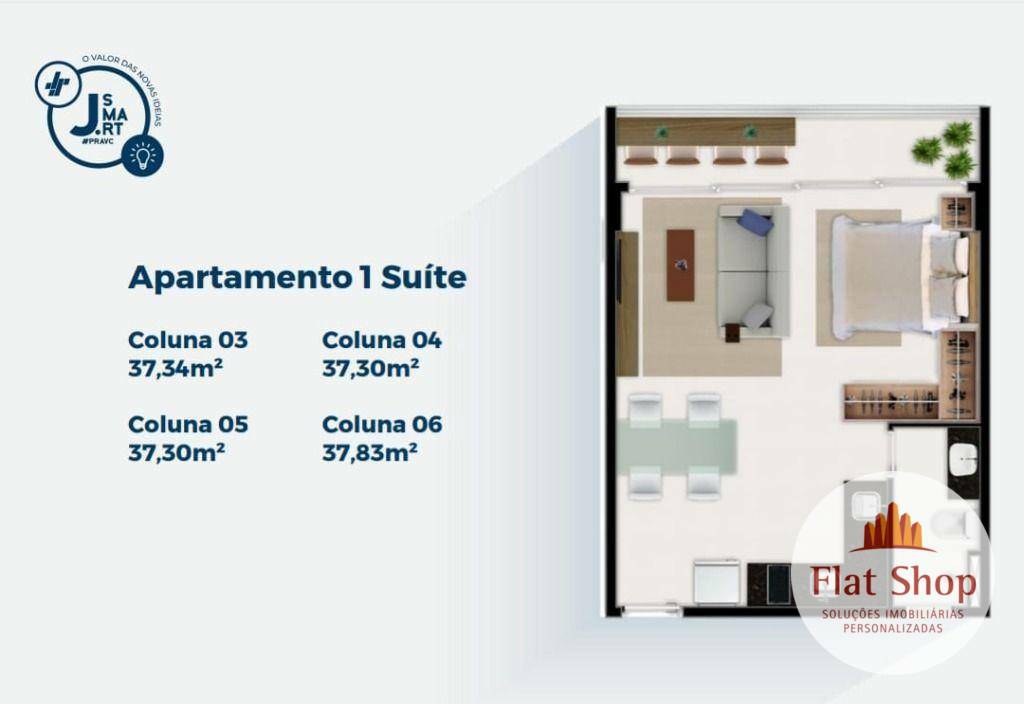 Apartamento à venda com 1 quarto, 37m² - Foto 2