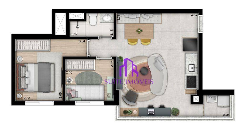 Apartamento à venda com 2 quartos, 51m² - Foto 21