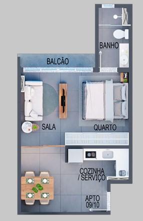 Apartamento à venda com 1 quarto, 36m² - Foto 14