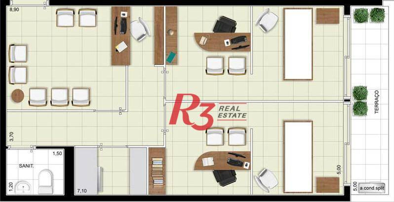 Conjunto Comercial-Sala para alugar, 53m² - Foto 19
