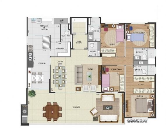 Apartamento à venda com 4 quartos, 164m² - Foto 5