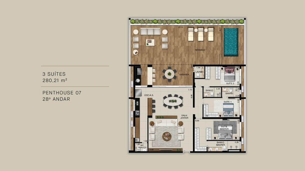 Apartamento, 3 quartos, 200 m² - Foto 38