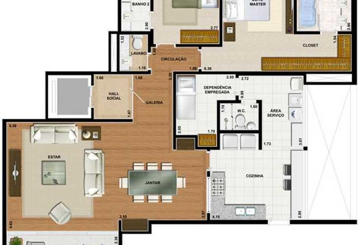 Apartamento à venda com 2 quartos, 161m² - Foto 2