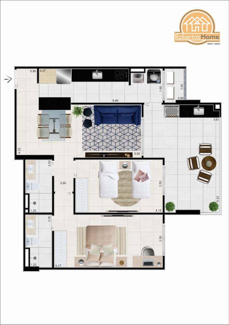 Apartamento à venda com 2 quartos, 85m² - Foto 6