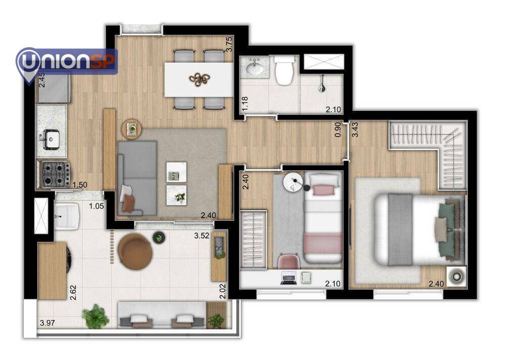 Apartamento à venda com 1 quarto, 46m² - Foto 22