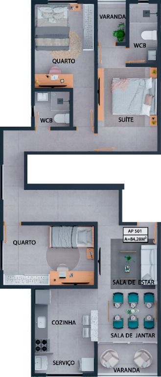 Apartamento à venda com 2 quartos, 54m² - Foto 27